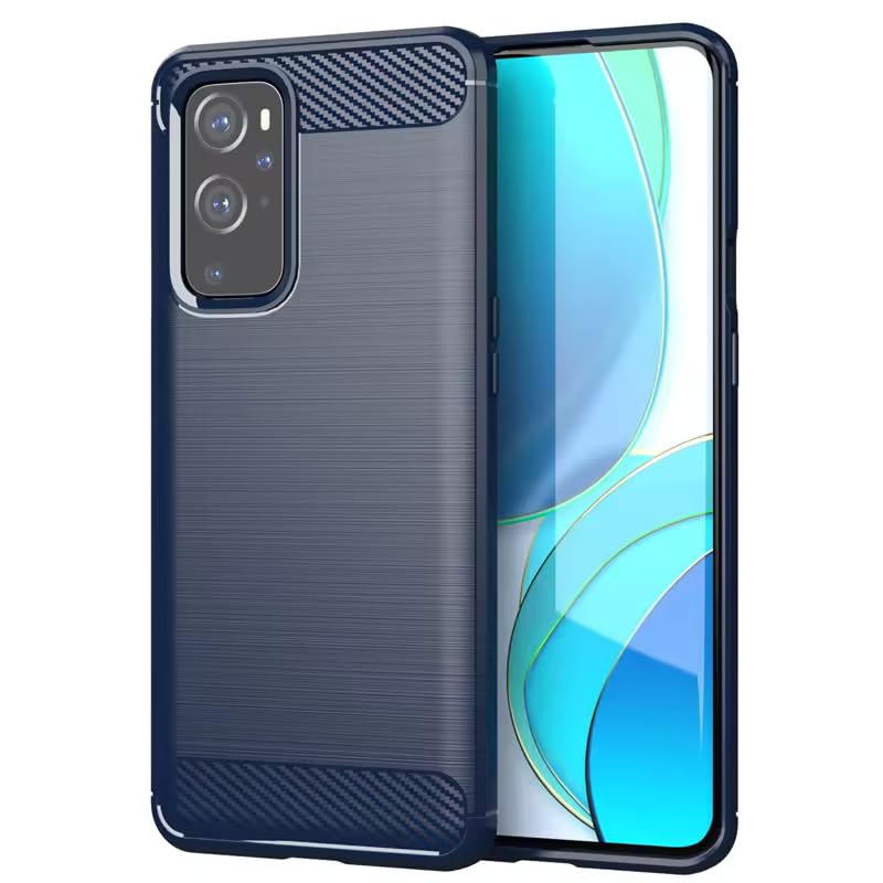 Image of Hybrid Carbon Fiber Back Case for OnePlus 9 Pro (Blue)