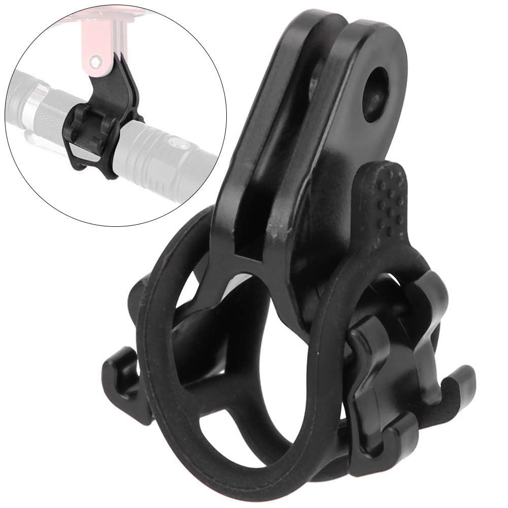 Soporte de Linterna para Bicicleta, Montaje Seguro con Banda de Goma Soporte de Manillar Extensible para Ciclismo de Carretera, Montaña y Nocturno