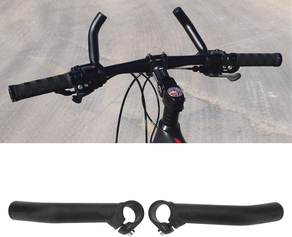 Aluminum Alloy Bike Handlebar Ends - Lightweight Bar Extenders with Comfortable Grip for 7/8 Inch Mountain Bikes, Long Distance Riding(Basic Type)