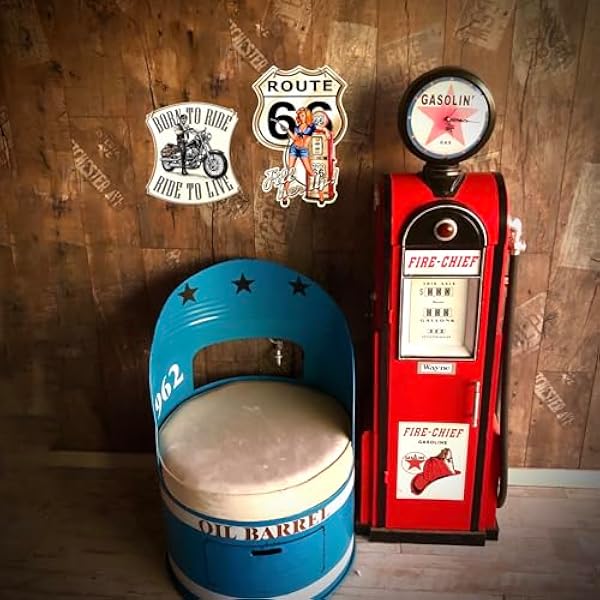 Route 66 Route 66 Vintage Garage Металлическая табличка 40 x 27 см Металлический знак в стиле пин-ап ретро и антиквариат Декор для бара Винтажный шпон Гаражная мастерская 9553