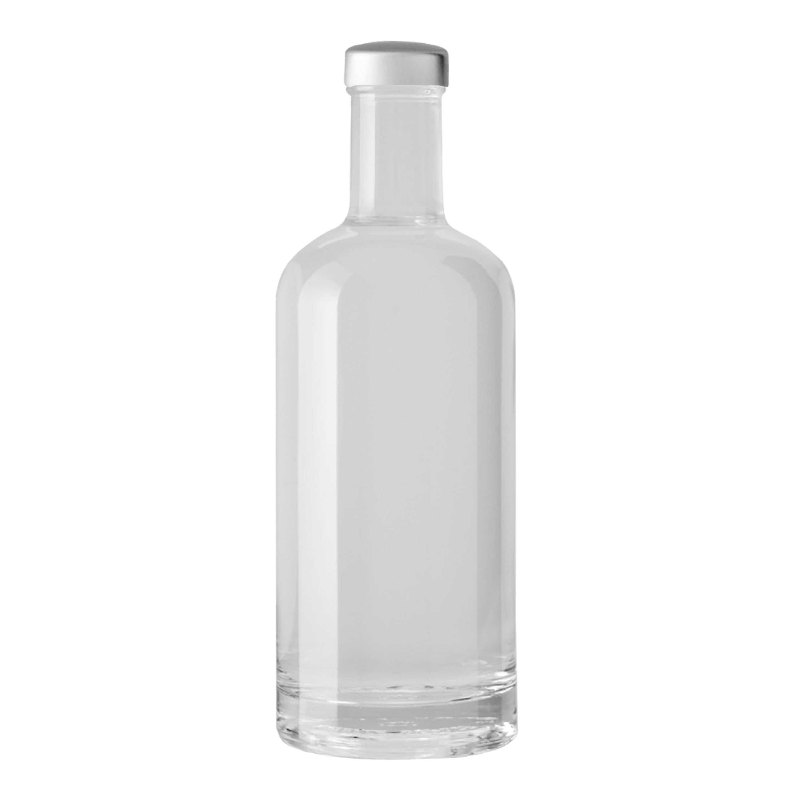 Pack 15PZ Bottiglie in vetro per acqua Basic 75cl. Trasparente con tappo Argento (15)