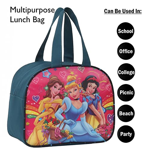Image of STRONG LIFE Polyester Tiffin Picnic Work School Office Lunch Bag for Kids with Bottle Holder (Sky Blue)