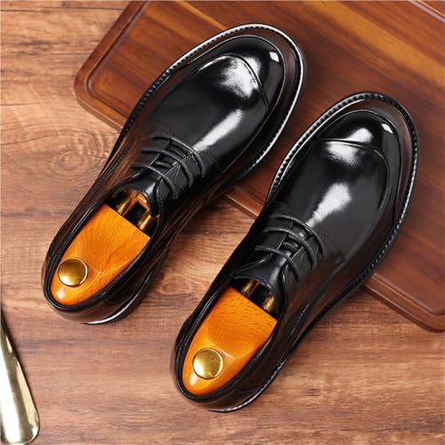 Mens Leather Lace Up Oxford Shoes Comfortable Business Work Walking Casual Formal Shoes3