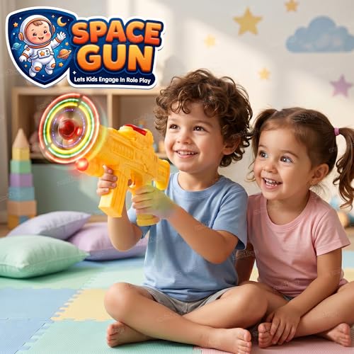 Image of Zest 4 Toyz Space Gun Toy for Kids with Light & Sound Effects | Flashing Musical Toy Gun for Boys & Girls | Pretend Play Action Shooting Toy | Role Play Space Gift Toy for Kids Age - Assorted