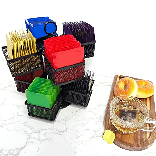Présentoir à thé à 9 compartiments, boîte de rangement pour sachet de tisane et café - 5