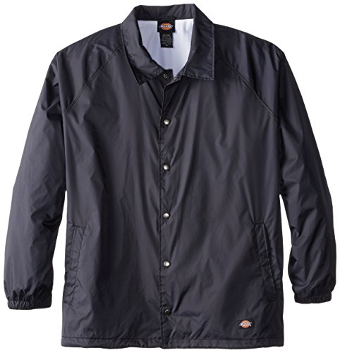 Dickies Men's Big Snap Front Nylon Jacket, Dark Navy, 3X