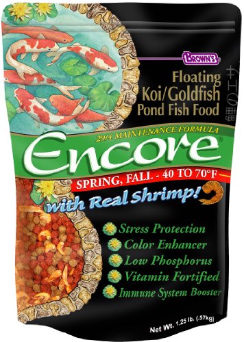 F.M. Brown'S Encore Aquatic Pond Food, 1-1/4-Pound, Encore Koi Food Spring/Fall