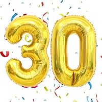 LAWSON バルーン30個 Amazon | 風船30個 数字 40インチ 30歳の誕生日バルーン ゴールド 30
