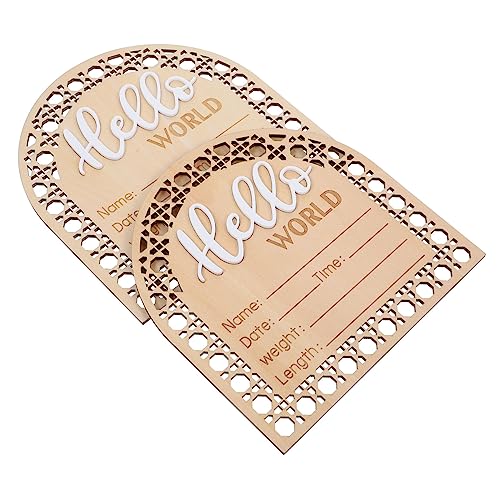 VICASKY Newborn Announcement Sign Wooden Baby Name Sign Baby Welcome Home Sign