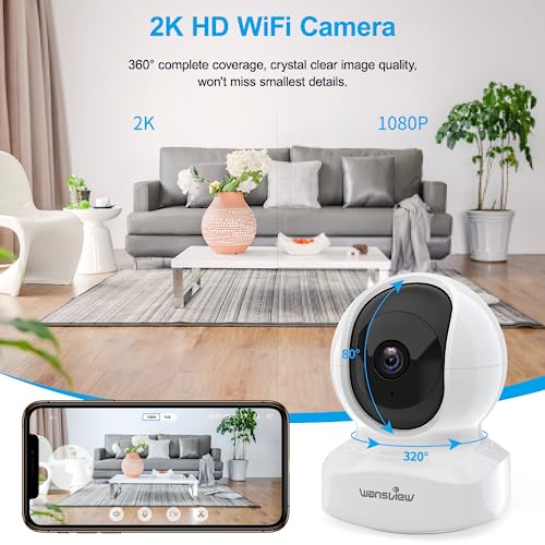 image for Home Security Camera, Baby Camera, 2K wansview WiFi Camera for Pet/Nan