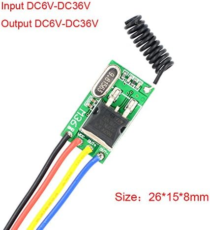 DC6V-36V 6V 7.4 8.4V 7.6V 9V 12V 24V 16V 28V 36V Car Bus Truck Train Power Remote Control Switches 315Mhz Mos Receiver No Sound