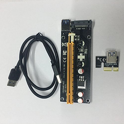 PCI-E Express 1x to 16x �G�N�X�e���_�[���C�U�[�J�[�h�A�_�v�^�[ SATA 15�s���d��USB 3.0 (�u���b�N07S)