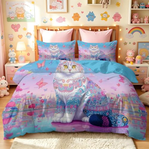 Housse de couette motif chat et animaux pour une décoration de lit originale - 3