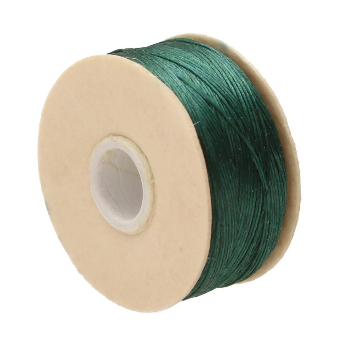 The Beadsmith Nymo nić – wiecznie zielony kolor, rozmiar 0, średnica 15 mm, szpula 105 metrów, wykonana z nylonu, do haftowania i tkania koralików, Off Loom i Loom oraz do majsterkowania