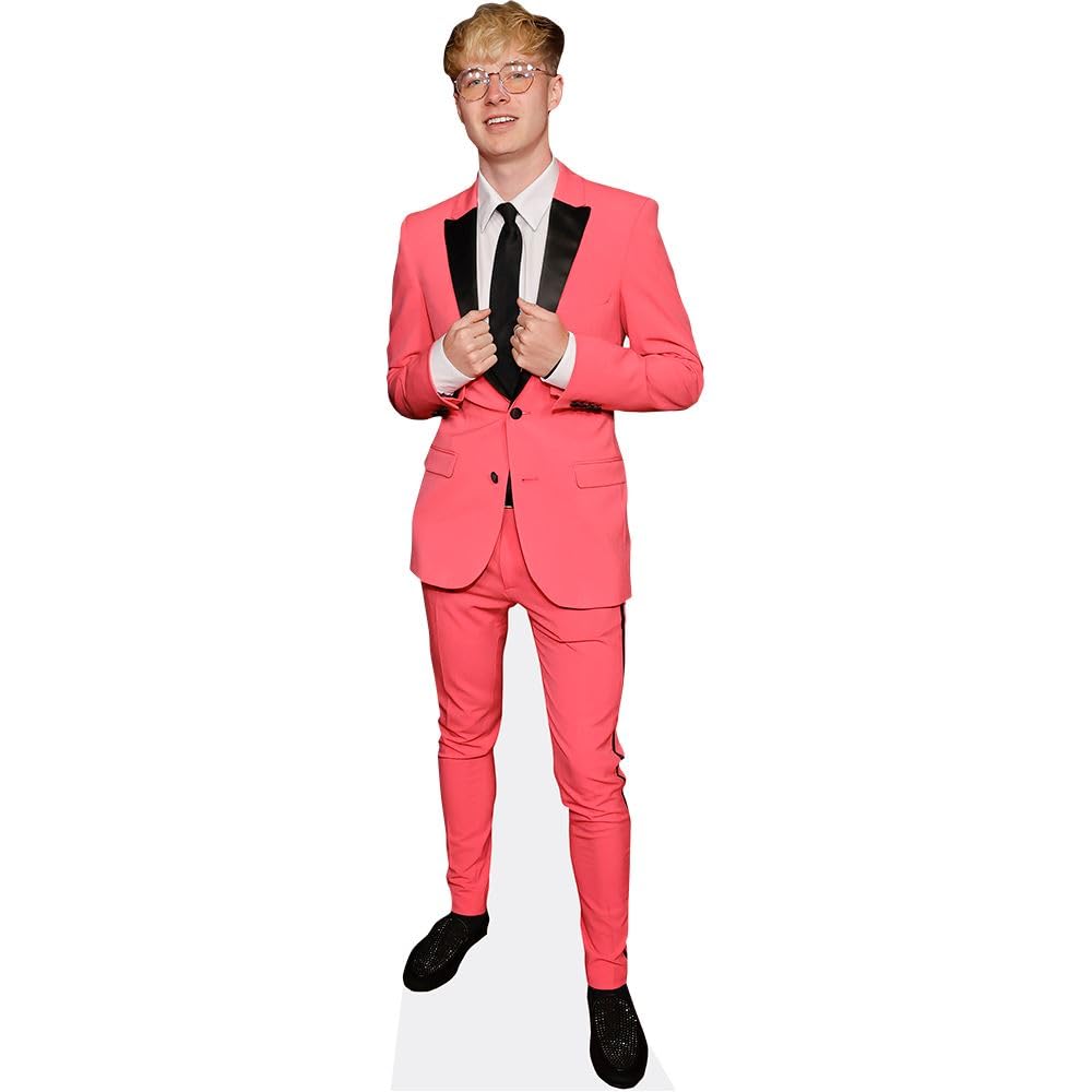 Pappaufsteller Pink Suit A$AP Rocky Pappaufsteller Im Pink Suit - Lebensgroße Party-Deko Pappaufsteller Lebensgroß