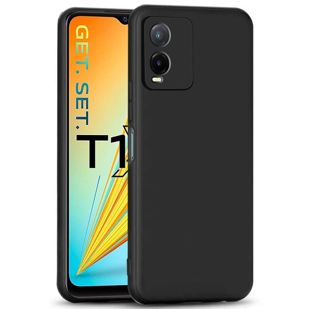 WOW IMAGINE Back Cover for Vivo T1X| Ultra Slim Soft Rubberised Case | Inner Velvet Fabric Lining | Matte Silicone Flexible Mobile Case | Camera Protection - Black (B0B8NQ55HM) Amazon Price History, Amazon Price Tracker