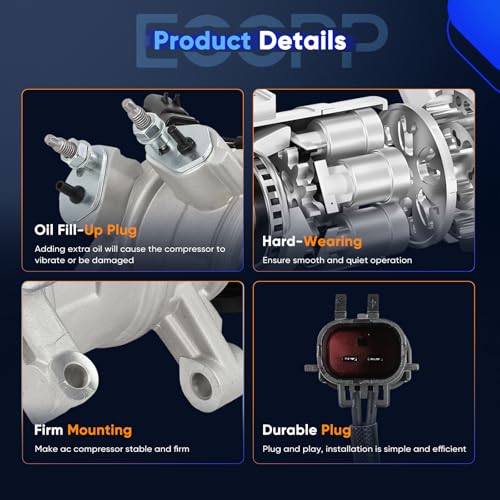 Image of ECCPP AC Compressor Direct Fit for Jeep Grand Cherokee V8 4.7L 2008-2010