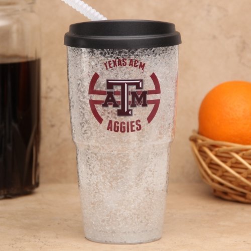 NORTHWEST The Company NCAA Texas A&M Aggies Crystal Freeze Tumbler with Lid, 24-Ounce