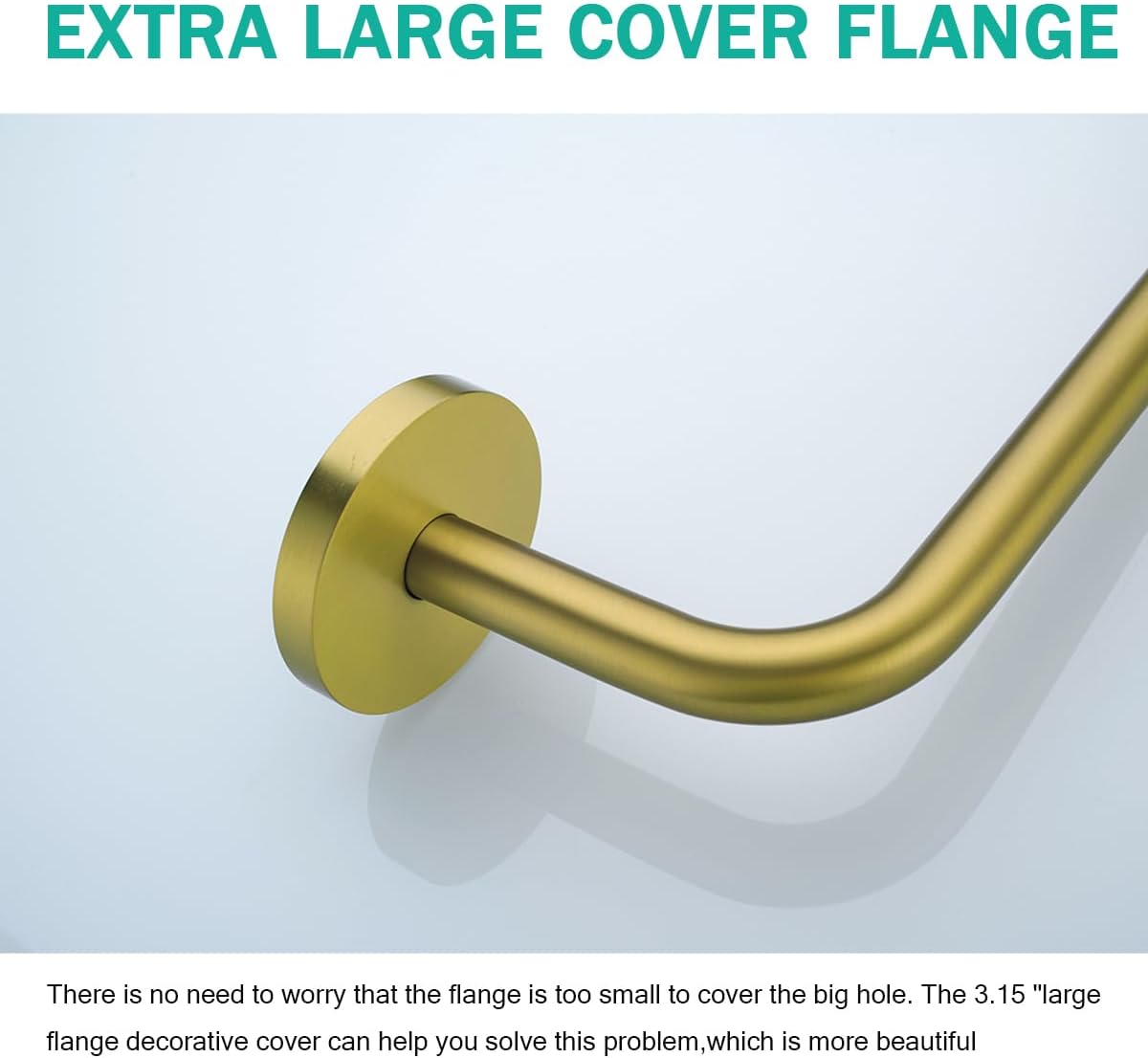 16 Inches Shower Arm with Flange,S Shaped Gooseneck Shower Head Arm,High Rise Shower Head Extension Arm,Champagne Bronze,SE-RD91058-16CB