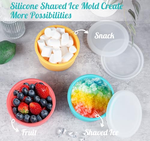 Molde de silicona para hielo raspado con tapa, pack de 3 miniatura 4