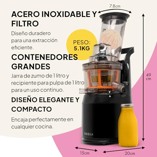 Exprimidor eléctrico sin BPA que conserva vitaminas de tus frutas 5