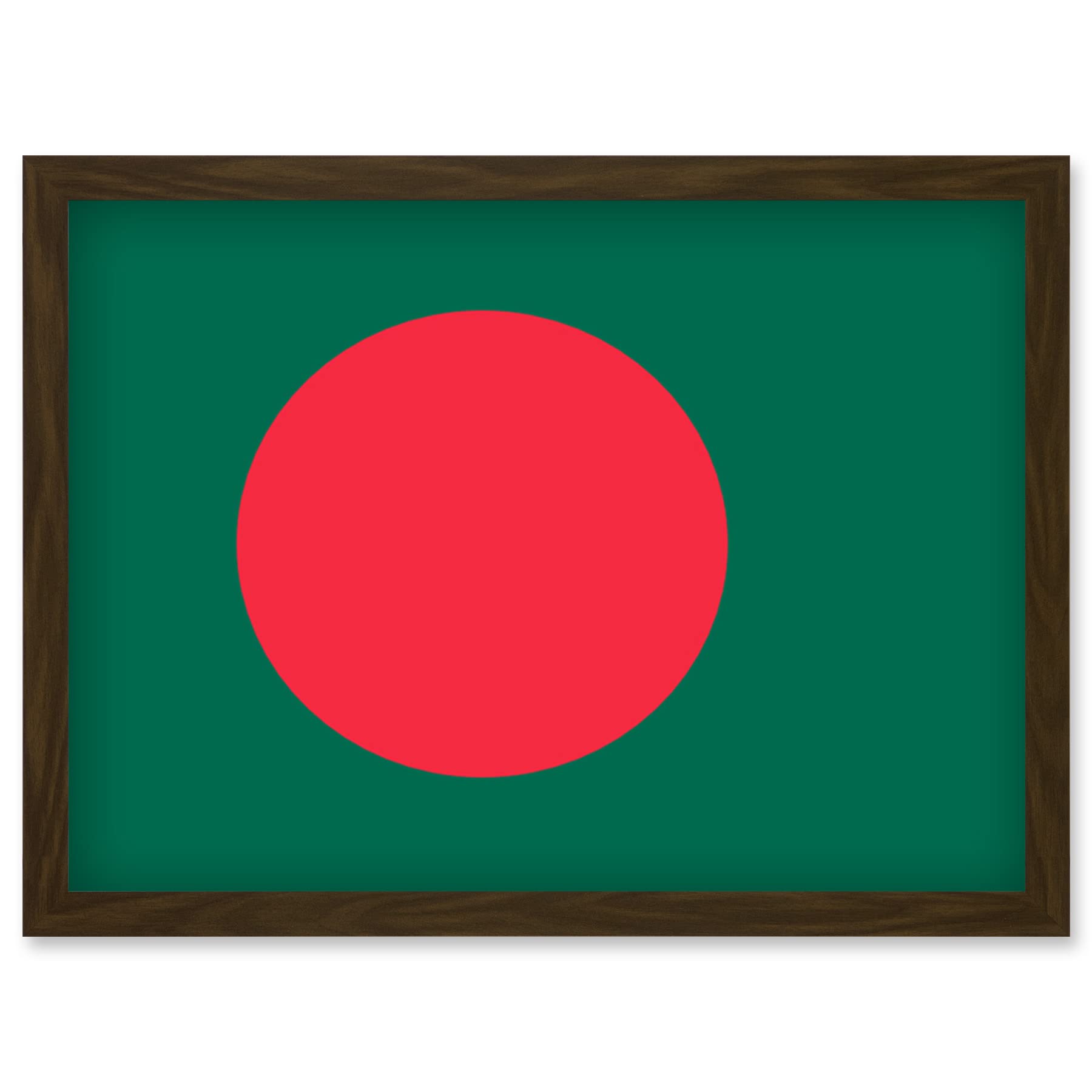 Artery8 Bangladesh National Flag Patriotic Vexillology World Flags Country Region Poster Artwork Framed Wall Art Print A4