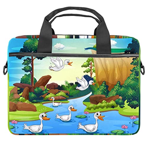 Sacoche à bandoulière pour ordinateur portable 13 à 14.5 pouces motif citrons jaunes multicolore