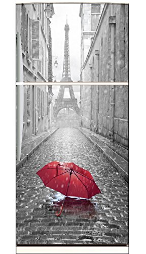 Preisvergleich Produktbild Kühlschrankaufkleber, Küchendeko, Paris 6226, 60x170cm