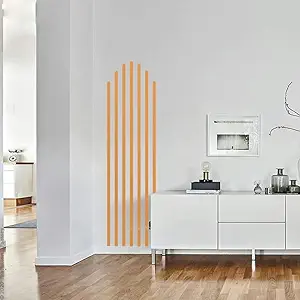 GADGETS WRAP Wall Decal Vinyl Sticker Geometric Big Column Arch Orange for Office Home Wall Decoration