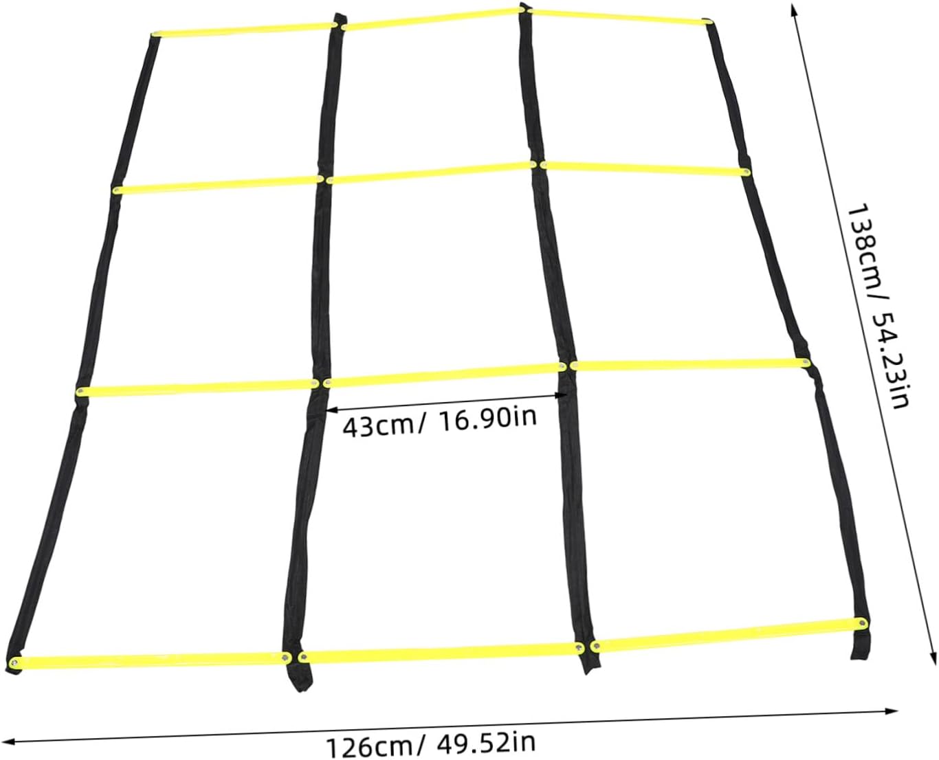 Foldable Ninesquare Agility Ladder for Football Training Multifunctional Soccer Speed and Footwork Equipment Outdoor Ladder for Coordination Fitness and Sports Drills