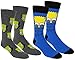 The Simpsons Bart Simpsons Casual Crew Socks 2 Pair Pack Blue/Grey, Sock Size 10-13, Shoe Size 6-12.5