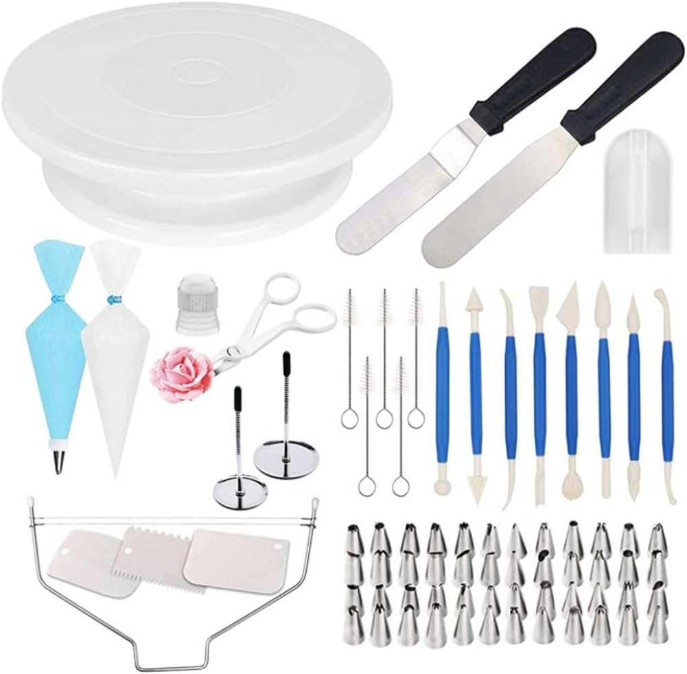 Cake Turntable Set 86 Piece Cake Baking Tool Set Scraper Mounted Mouth Baking Tool Set