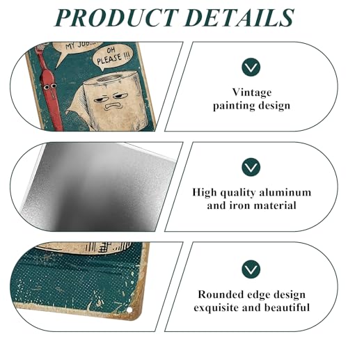 I Hate My Job Oh Please Funny Bathroom Signs Vintage Humor Metal Tin Plaque Toothbrush Paper Pictures Wall Door Prints Art Poster Decor Sign Home Toilet Relax Decorative Signage 8 X 12 Inch - Cosy Home Interiors I Hate My Job Oh Please Funny Bathroom Signs Vintage Humor Metal Tin Plaque Toothbrush Paper Pictures Wall Door Prints Art Poster Decor Sign Home Toilet Relax Decorative Signage 8 X 12 Inch - Image 4