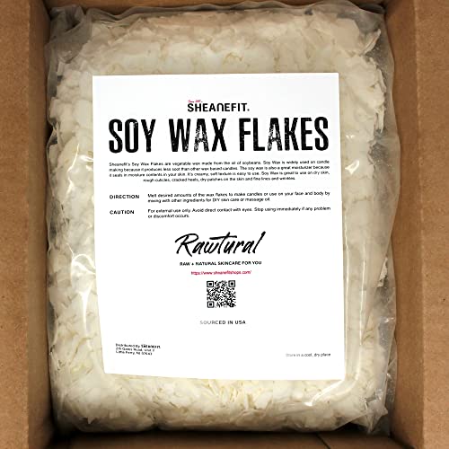 Sheanefit Soy Wax Flakes - Easy To Melt Flakes, Seals In Moisture, Diy Candle Making, Diy Skin Moisturizer, Skin Balms (3 Lb) #TOP4
