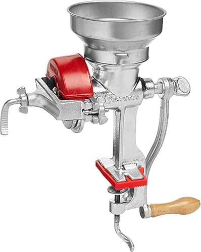 image for Victoria Manual Cast Iron Grain Mill with Low Hopper, Premium Corn-Gri