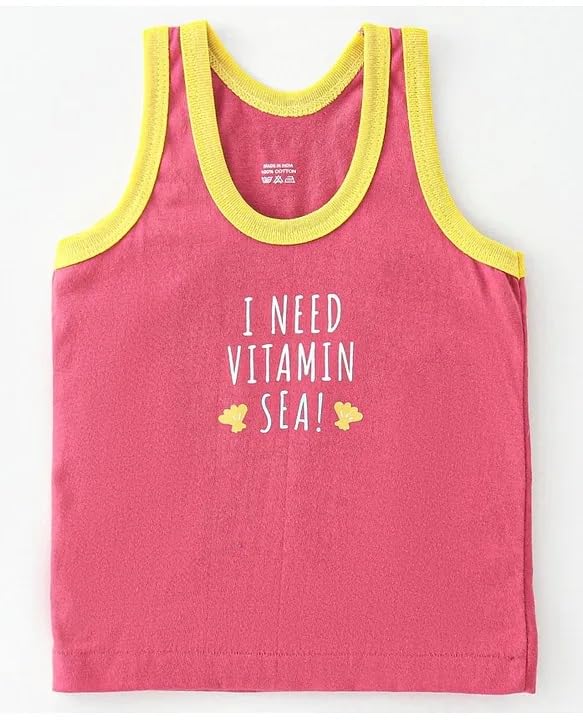 Image of BABA AND BABY Cotton Printed Vest baniyan for Baby Summer wear Sleeveless for Kids
