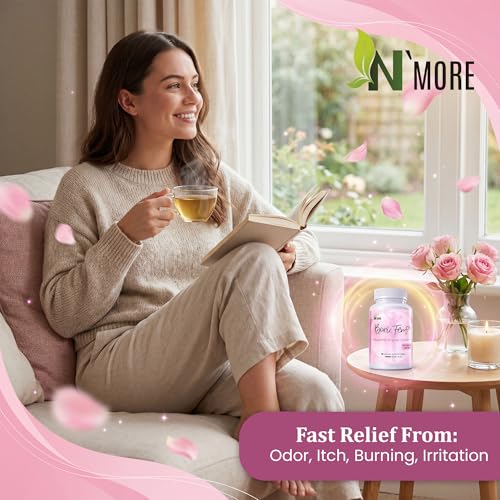 Image of N'More Vaginal Boric Acid Suppositories with Applicator - 600mg (60 Count), 100% Pure Boric Acid for pH Balance Support & Feminine Odor Control, Made in USA