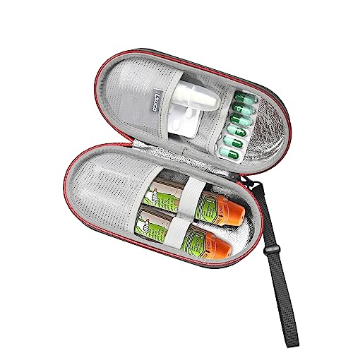 RLSOCO EpiPen Carrying Case,Travel Medicine Kit for 2 Epi Pens,Auvi-Q, Anti-Histamine, Allergy Medicine Essentials