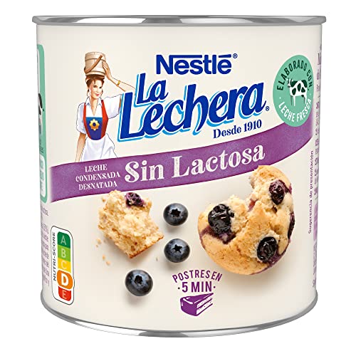 dulce de leche sin lactosa 12 NESTLÉ LA LECHERA Leche condensada desnatada sin Lactosa, Bote, 387 g