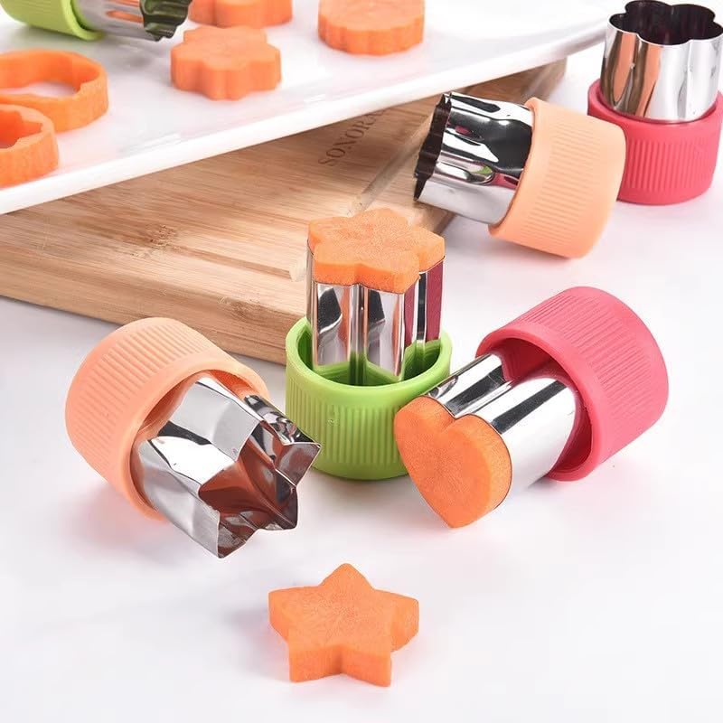 1.5" Stainless Steel Vegetable & Fruit Cutter Set - 8-Piece Mini ...