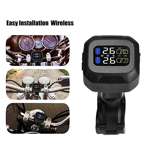 Motocyklowy Bezprzewodowy Czujnik TPMS, Zewnętrzny Czujnik Ciśnienia w Oponach IP5K4K, System Monitorowania Ciśnienia w Oponach z 2 Czujnikami Zewnętrznymi