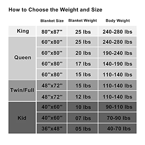 Weighted Blanket Queen Size (Dark Grey, 60''x80'' | 25 lbs) Cooling Breathable Heavy Blanket with Glass Beads for Adults