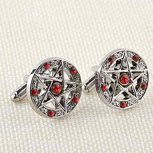 Mancuernillas para Hombre Color Rojo 1 Par miniatura 3