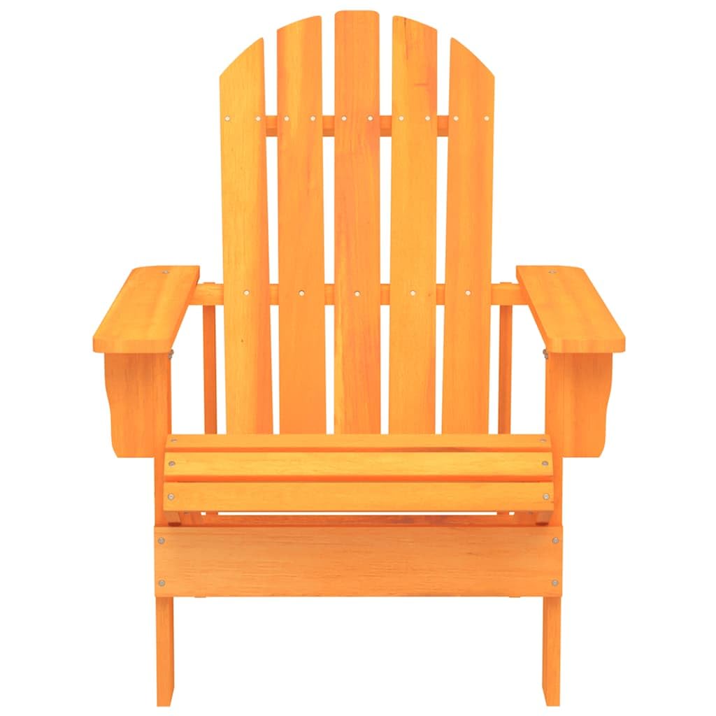 Solivagant Chaise de Jardin Adirondack Bois de Sapin Massif Orange,(8.15 KG)
