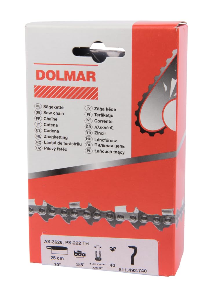 Chaîne Dolmar 511492740 pour tronçonneuse dcs232tc de 25 cm 1/4"-0,50 91 VG 40 maillons