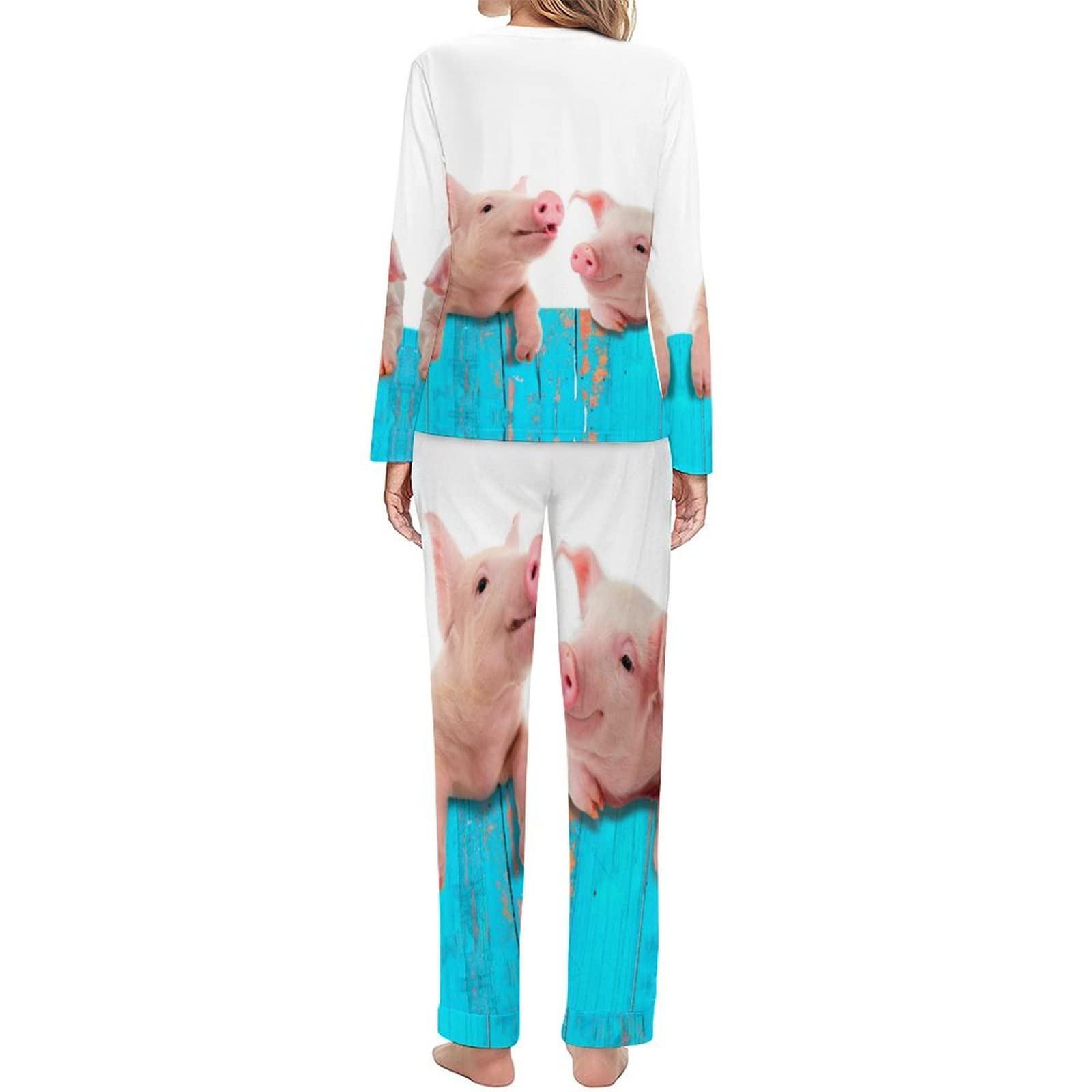 Leuke Cadeaus Grappige Varken Dames Pyjama Set Tweedelige Nachtkleding  Lange Mouw Top En Broek Loungewear Loungewear Dames, image size:1600x1600