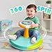 VROGTIK Dinosaur Sit and Spin Toys for Toddlers 1-3, 360° Toddler Spinning Seat with LED Lights and Music Christmas Birthday Gift for 1 2 3 Years Old Boys Sensory Toys Toddler Activities