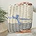 Northern Rey Cotton Rope Basket - XL Handmade basket with Handle – Woven Basket for Kids Toys, Comforter, Blanket, Pillows, Throws, Laundry, Cushion, Hamper, Storage Bins, Chic Grey - 17