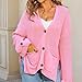 HGps8w Split Side Cardigan Sweaters for Women Loose Long Sleeve Button Down Trendy Casual Fall 2025 Knitted Outerwear Jackets