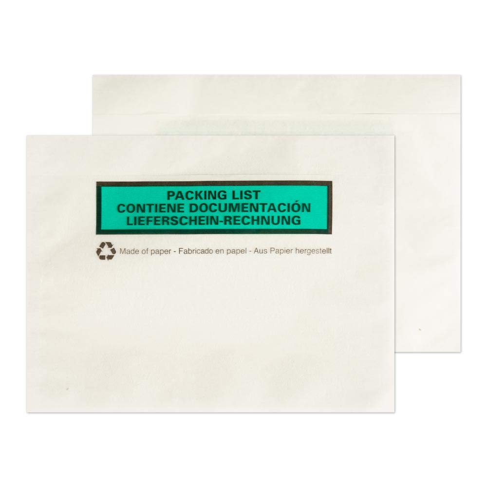 Blake Purely Packaging PAPDE22 Lot de 1000 pochettes en papier pour documents 168 x 126 mm